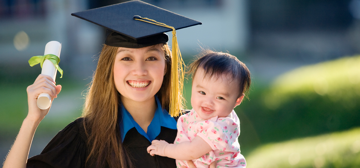 Graduating Mom with Baby