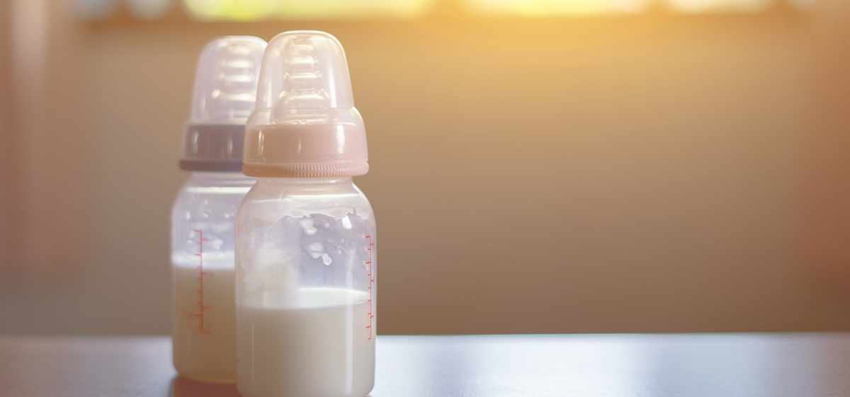 Two bottles of breast milk