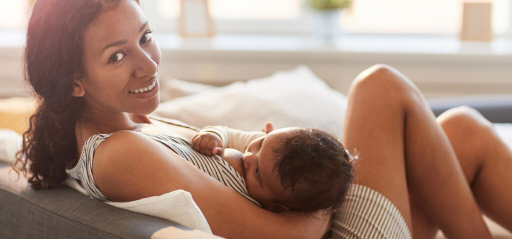 Breastfeeding Mom and Child