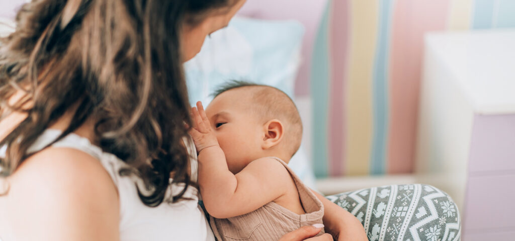 Mother with baby breastfeeding